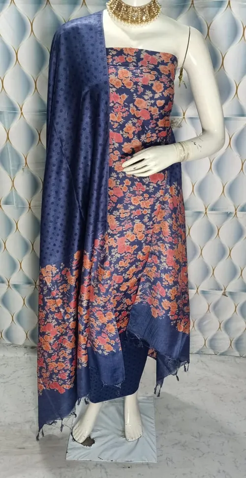 Elegant Katan Silk Full Suit – A Timeless Blend of Luxury and Tradition